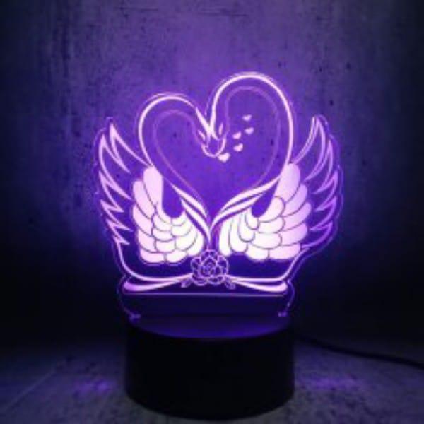 Swan illusion lamp
