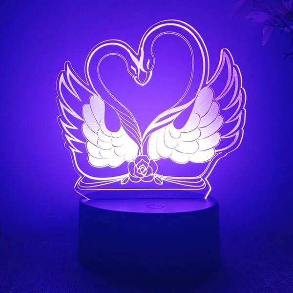 Swan illusion lamp