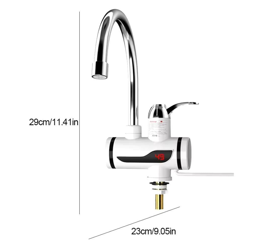 Water heating tap